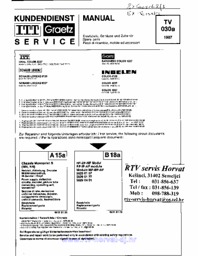 ITT CT3227 service manual